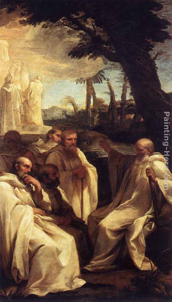 The Vision of St Romuald painting - Andrea Sacchi The Vision of St Romuald art painting